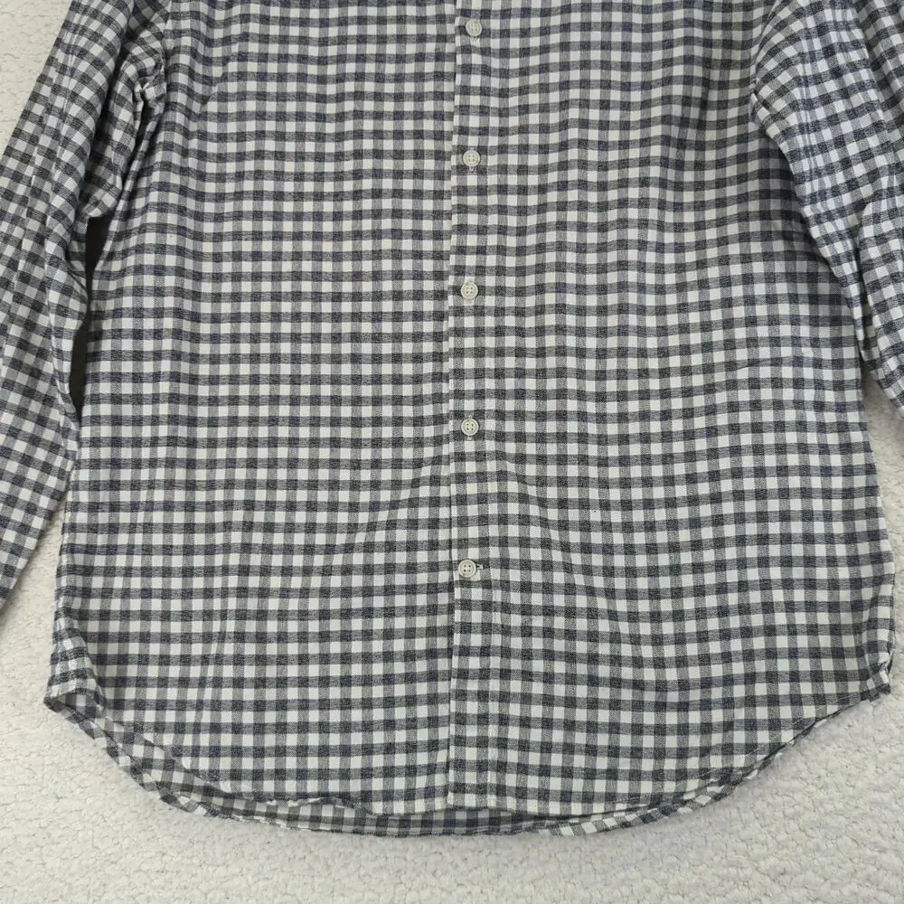 Banana Republic Camden Fit Luxe Flannel Button-down‎ Shirt Check Pattern Medium